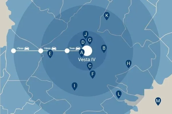 ڤێستا ٤ — location map
